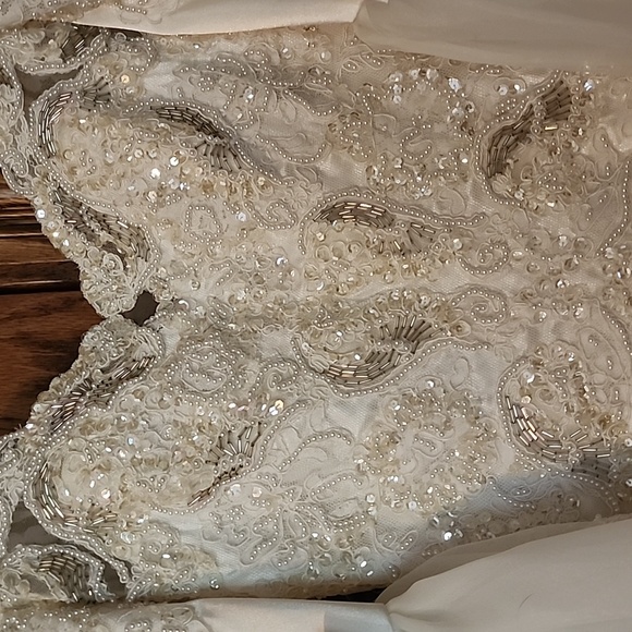 Vintage Jasmine Victorian wedding gown with train sz 6 Pirate of Caribbean style - Picture 4 of 8